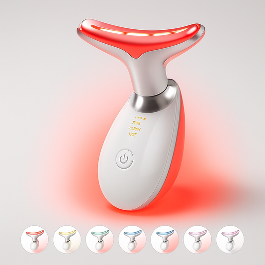 Appareil de beauté visage & cou 7 LED – Lifting, anti-rides & éclat instantané